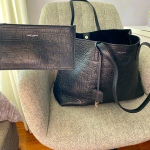 Still Available!!!!! YSL Croc embossed leather tote